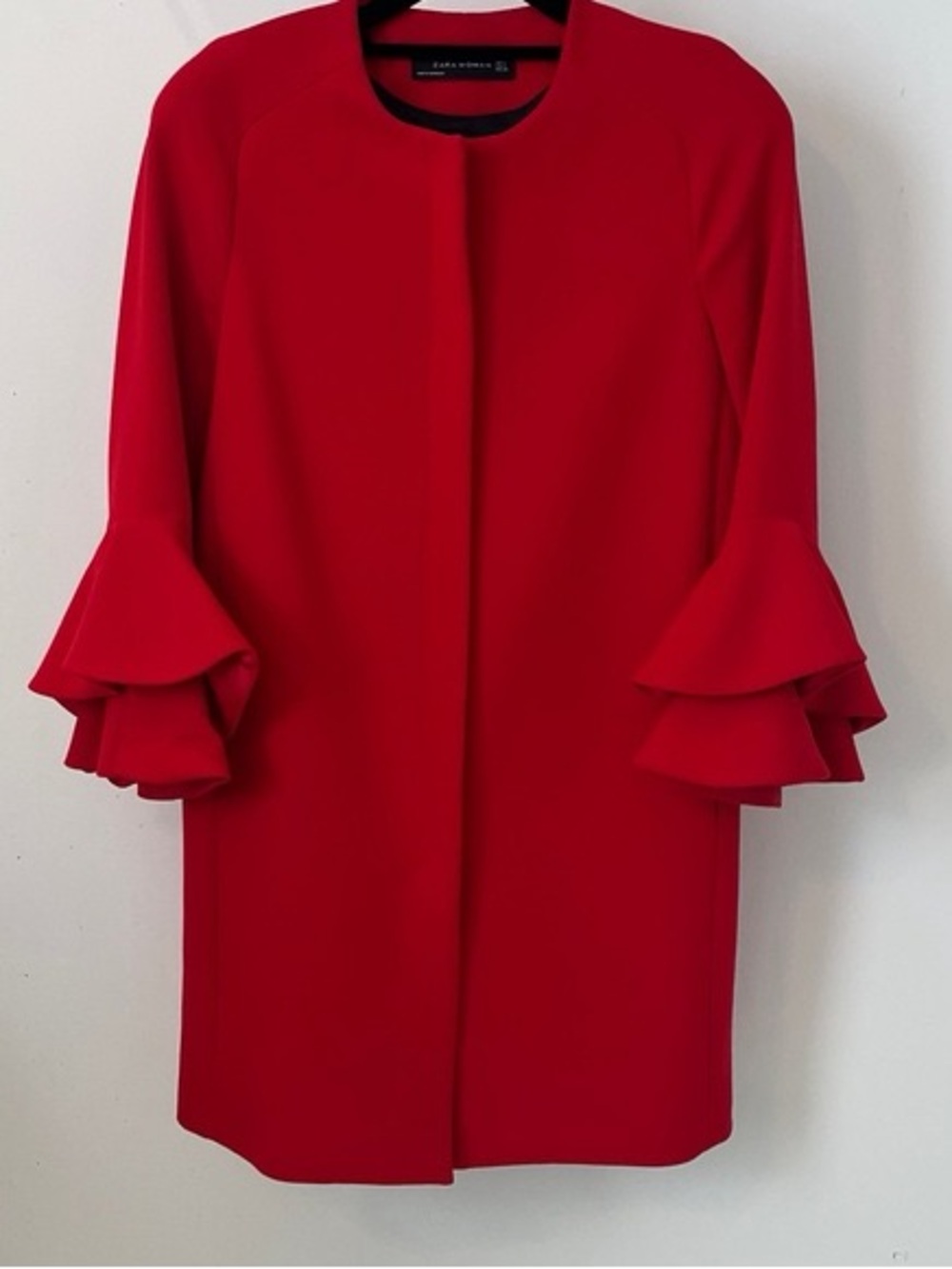Zara Vibrant Red Heavy Long Sleeve Coat/Jacket - please message for size.